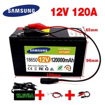 인산철파워뱅크 캠핑용 배터리 12V 120Ah 120000mAh 18650 리튬 배터리 30A 분무기 내장 고전류 BMS 전기