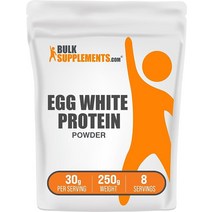 BulkSupplements. com 에그 화이트 팔레오 단백질 파우더 - 케토 락토스 프리 계란 유제품 (250g 8.8온스)