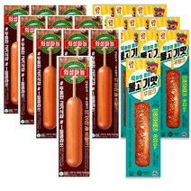 롯데햄 의성마늘 프랑크 10개 + 사조 불고기맛 후랑크 10개/ 편의점 핫바 후랑크 소세지, 1세트(합20개)