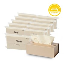 [바스틀리] 친환경 페이셜 티슈 리필형 66매 11팩 + 티슈케이스(베이지)