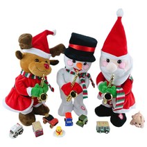 댄싱인형 크리스마스 인형 장식 소품 눈사람 루돌프 산타 인형 3종 랜덤발송42cm, 본상품선택