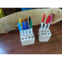 원목 연필꽂이 색연필꽂이
