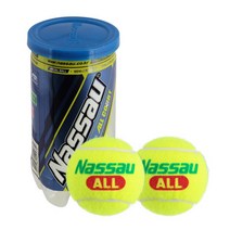 낫소 올코트 테니스공 2P(1캔) 테니스시합구 연습공