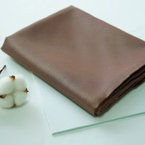 패브릭몰 샤틴슬라브 고급공단 양면원단 의류 곱창밴드 스크런치 배경천, 브라운