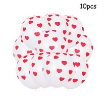 발렌타인데이 러브 하트 모양 라텍스 풍선 장미 곰 선물 장식 웨딩 약혼 신부 핑크 가방, 10pcs white