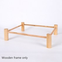 원목 강아지집 펫 하우스네 유니버설 이동식 및 빨 애완 동물 단단한 나무 침대 고양이, 나무 프레임만