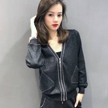 가바바 여성 트레이닝복 세트 벨벳 가디건 느낌 브이넥 트레이닝복 세트 G39886