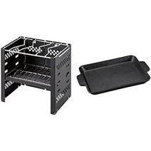 Captain stag ug 3-in-1 바베큐 스토브 야외 그릴 접이식 카마도 그릴 스마트 그릴 가방 포함 3단계 조절, 3-in-1 b5형, 모닥불 받침대 + 철판