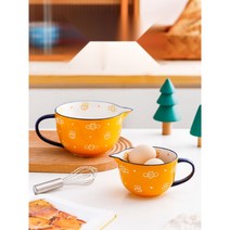 도자기저그 브런치 오븐 크리머 세라믹 시럽 그릇 베이킹 핸들 믹싱, 720ml 베이킹 볼-비 펀