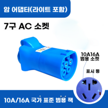 이군젠더 헤드 RB AC 오토바이 젠더 트위지 와코 충전, 블루+램프