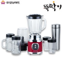 모닝아트 쿠닝 레트로 블렌더 뚝딱이 올인원 다기능 이유식 믹서기 컨테이너 7종, 화이트