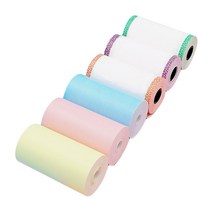 팩스용지 6 롤 인쇄 가능한 스티커 용지 자기 접착 성 57x30mm Paperang P1/P2 포켓 열전 사 프린터 용 직접 감열지