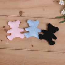 [펠트친구] 곰모양 와펜(3개)/예쁜와펜/캐릭터와펜/와펜파는곳, 핑크