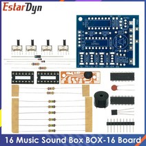 16 뮤직 사운드 박스 박스-16 보드 16 톤 전자 모듈 DIY 키트 납땜 연습 학습 키트 아두이노용