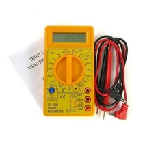 멀티미터 fluke 디지털 테스터기 멀티미터기 dt-830b lcd 멀티 미터 전압계, 상자 없는 노란색