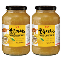 꽃샘 꿀유자차S, 1kg, 2개