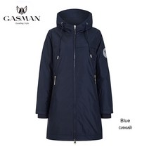 여성롱패딩 여성패딩점퍼 여자롱패딩 Gasman 패션 브랜드 블루 따뜻한 가을 여성 자켓
