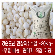 [다온농산] 국산 깐찰옥수수알 -20Kg- 찰옥수수를 도정한 후 깐통알로 판매 / 판매자 직접 도정