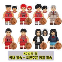 요고요 블록 슬램덩크 미니피규어 [8종 세트] - 강백호 서태웅 채치수 송태섭 정대만 북산