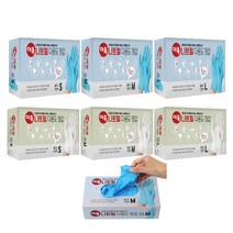 이쿡 니트릴 다용도 장갑 500매/블루 화이트/S M L, 화이트, 소(S)(500매)