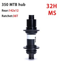 자전거허브 스탠드 오리지널 DT SWISS 350SL MTB 클래식 풀 휠 32H 28H 디스크 센터 잠금 전면 100x15 후면 142x12 36T 래칫, 3.R 142X12 32H MS