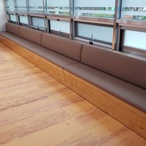 용인 붙박이 소파 추천 완제품 파는곳 업소용-민자형, 짙은 프레임, DS 119-1(연그레이)