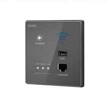 와이파이에그 휴대용와이파이 lte 라우터 데이터에그 와이파이 300Mbps 220V 전원 AP 릴레이 스마트 2.4Ghz 무선 리피터 익스텐더 벽 임베디드 패널 usb 소켓 rj4, [01] AC 110-250V, [02] Dark gray 86 X 86mm