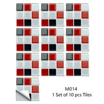 인테리어 스티커 벽지 감성 스티커 포인트 화장실 벽 장식 10pcs 대리석 모자이크 타일 벽 는 부엌 욕실 껍질 amp에 대한 평면 2d 인쇄 커버 스틱 방수 아트 벽화, m014, 10cmx10cmx10pcs