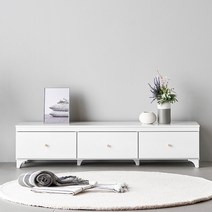 로하스 1500 1단 거실장, 화이트