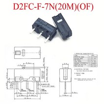 조명 2pcs untuk 마우스 스위치 D2FC-F-7N 10M 20M D2FC-F-K50M D2F D2F-F D2F-L D2F-FL D2F-L2 D2F-L3 D2F-01FL3, [13] D2FC-F-7N(20M)(OF)
