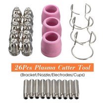 프라즈마 절단기 플라즈마 용접기 26pcs 커터 소모품 키트 sg-55 ag-60 절단, 없음