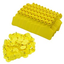 빈귀 태그 가축 염소 양 돼지 호그 소 송아지 100Pcs, YELLOW