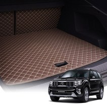 모하비 전차종 퀼팅 트렁크매트 등받이매트 차박 QU, 트렁크매트+등받이세트x브라운, 모하비 더 마스터 6인승