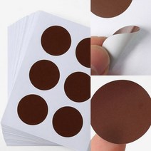 30MM 컬러 원형 스티커 60매세트(브라운) 광고용스티커 번호스티커 꽃집스티커