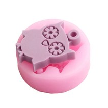 실리콘 몰드 고리부엉이1구 석고방향제 비누 틀 재료, HE_고리부엉이 1구