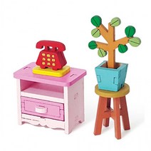 로맨틱 협탁 화분세트 목재 모형 조립키트 완구, 단품