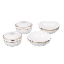 한국도자기 연리지단반상기, 6p (공기 2p 뚜껑 2p,대접 2p)