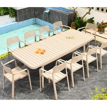 4인용 야외 테라스 세트 카페 테이블 커피숍 인테리어 의자 감성 6인용, V