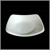 대명멜라민 미색 - 멜라민 웰빙 사각찬기 (국내생산 멜라민 흰그릇 하얀그릇 업소용그릇), (2T-S402), 2호