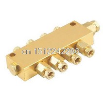 황동 4 방향 조절 오일 분배기 밸브 매니 폴드 블록 6mm 입구 출력, 한개옵션0