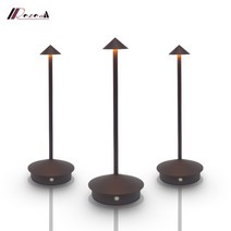 테이블 조명 북유럽 무드등 스탠드 감성 LED 충전식 램프 크리에이티브 다이닝 터치 Led 호텔 바 커피 피나 프로 Lampada Da Tavolo 장식 책상, Brown_웜 화이트, 04 Brown_01 웜 화이트