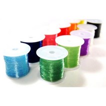 우레탄낚시줄-0.6mm-50마/팔찌줄/스판줄/늘어나는낚시줄/탄성고무줄/탄력낚시줄, 흰색(반투명)