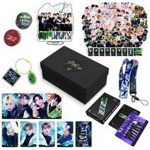 아이돌응원봉 커버 꾸미기 Kpop 스트레이 키즈 MAXIDENT 선물 상자 세트 새 앨범 포토카드 로모 카드 스티커 랜야드 키링 팬, [02] set A