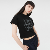 앤커버 NCVR LOGO CROP TSHIRT-BLACK