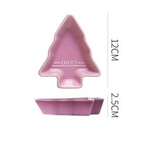 크리스마스 쿠키 홈 거실 세라믹 접시식기세트, 5.보라색