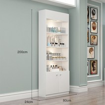 상품 진열대 4단 스탠드 인테리어 맞춤 소품 철제 진열장, 200x80x24화이트, 1개