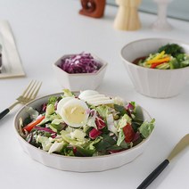 2size 원형 메인 디쉬 디너 그릇 찜닭 갈비찜 접시 에그인헬 볼 손님초대상 수육 보쌈 스테이크 돈까스 피자 라자냐 평접시 대접시 도자기 대형 10인치 8인치 온더테이블, 원형 8인치