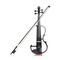 입문용 바이올린 블루투스 전기 전자 연습용 초보자 초심자, 단일사이즈, 국산 픽업 전자 바이올린 모델 B 블랙