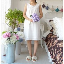 속지 원피스 - 아기꽃 레이스 민소매 속원피스 이너웨어