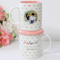 (깔끔하고 사랑스러운 디자인) 입술패턴 포토 머그컵 - 커플선물/커플이벤트/기념일선물/100일선물/200일선물/1주년선물, 오렌지(+1000원), 그린(+2000원)